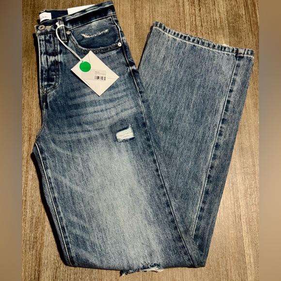 KanCan Denim - KanCan Distressed Blue Straight Jeans